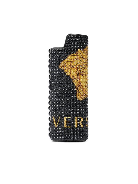 Versace Medusa Logo Lighter Holder Nero Oro 